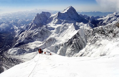 Climbers on Mt. Everest