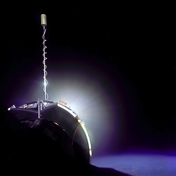 Gemini X firing Agena's rocket