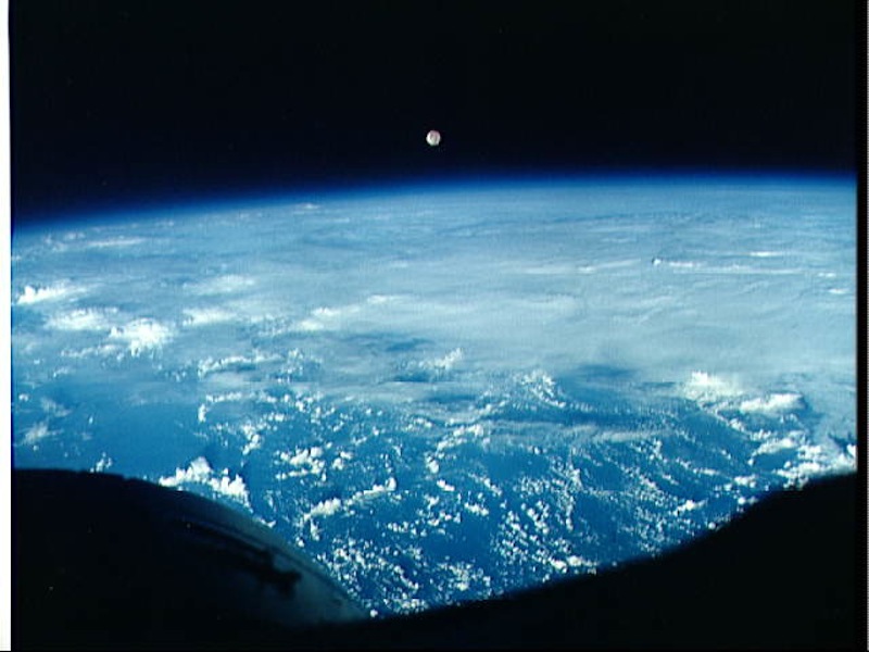 Moon and Clouds taken from Gemini 8