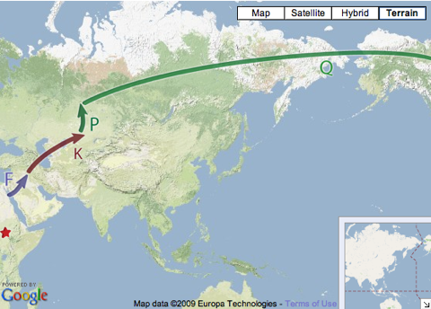 My Father's Haplogroup Migration