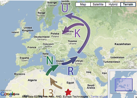 My Mother's Haplogroup Migration